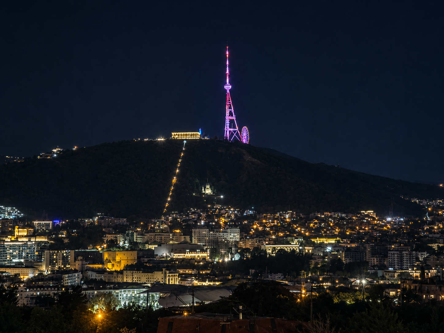 Night view from terrace Hotel Nutsa