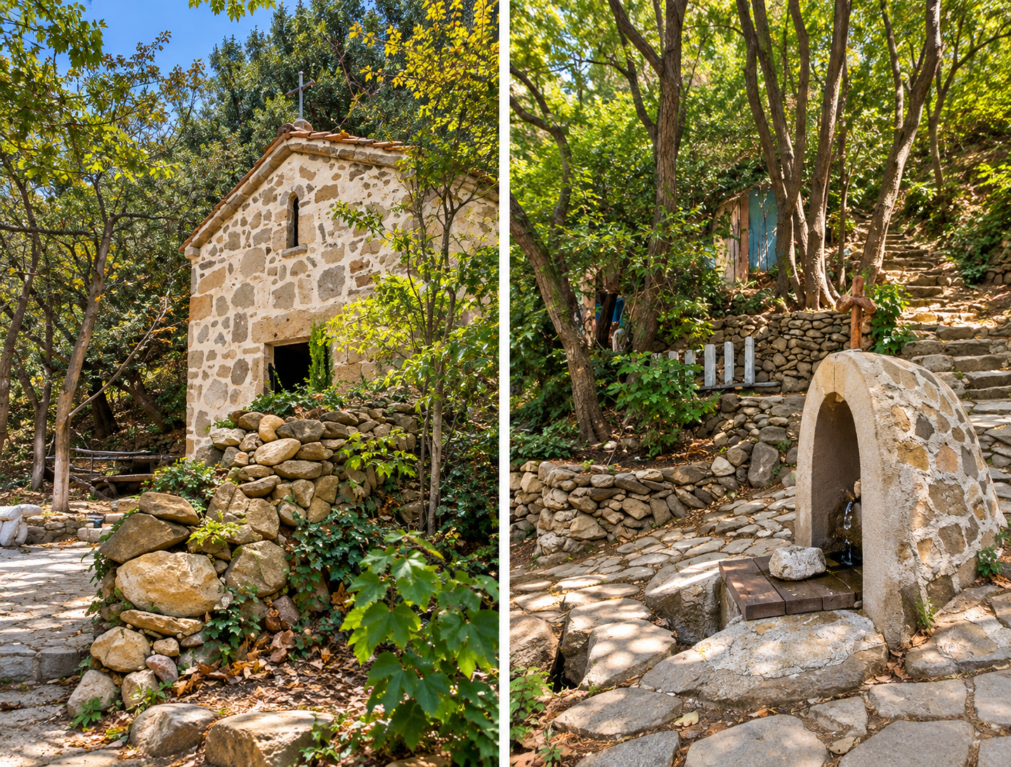 St. Nino’s Spring, known as Dzudzu’s Spring, below Jvari Monastery in Mtskheta